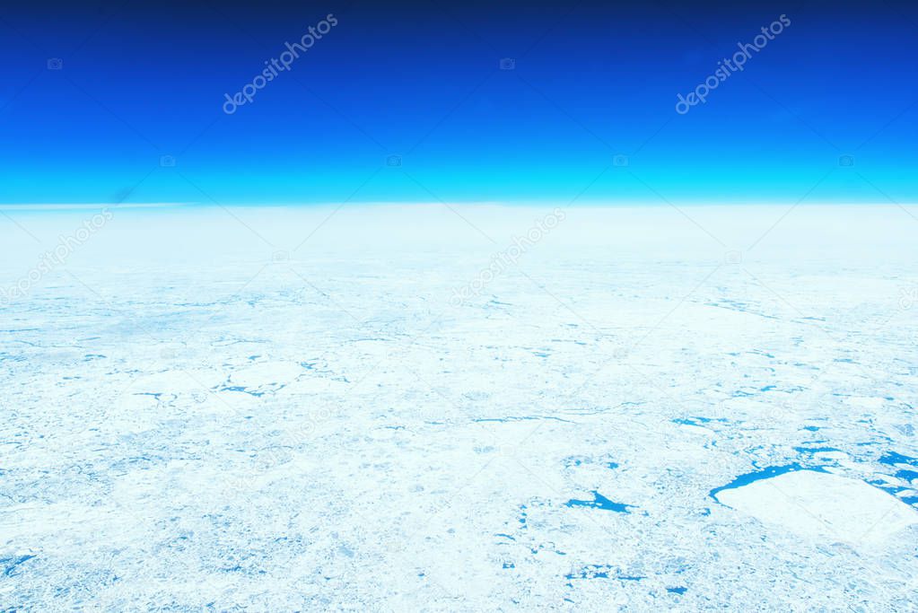 Ice Sheets as seen from high altitude