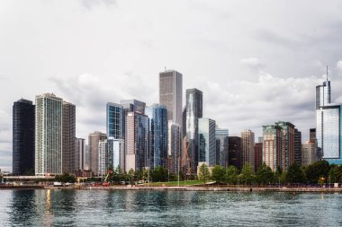 Michigan Gölü boyunca gökdelenler