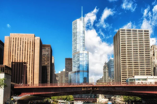 Calle Colón de Río de Chicago — Foto de Stock