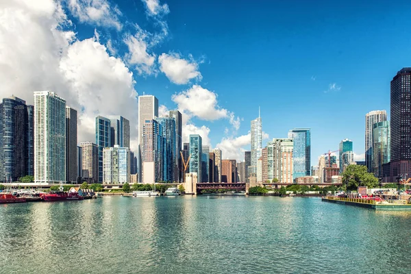 Skyline városkép chicagói Illinois, Amerikai Egyesült Államok — Stock Fotó