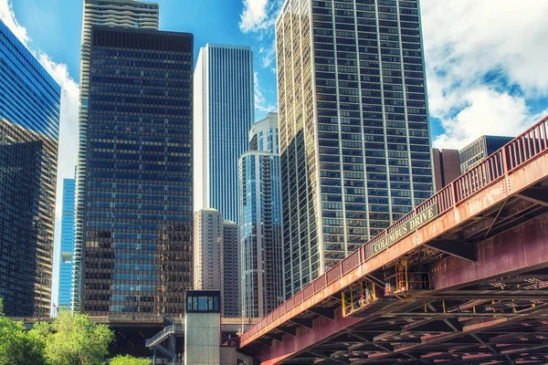 Columbus meghajtó híd, Chicago — Stock Fotó