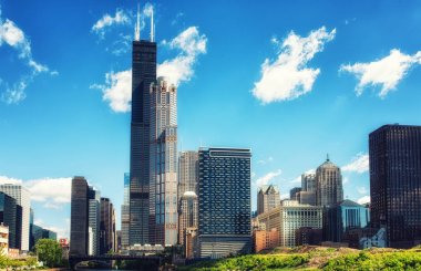 Cityscape Chicago Illinois, USA clipart