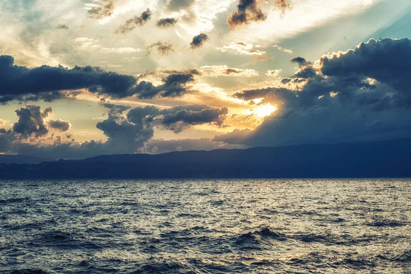 Чудового Літнього Сонця Озеро Охрід Македонія — стокове фото