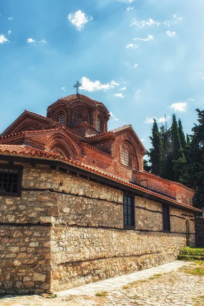马其顿共和国 奥赫里德 神的圣母 Perivleptos Kliment 奥赫里德 马其顿的教会 奥赫里德是联合国教科文组织世界遗产文化和自然遗址 — 图库照片