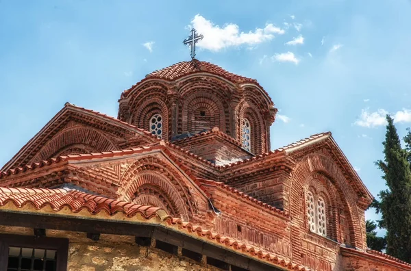 Kerk Van Heilige Moeder Van God Peribleptos Saint Ohrid Macedonië — Stockfoto