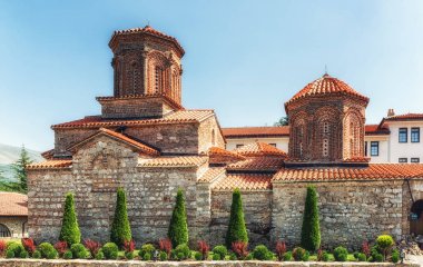 Makedonya, Ohri Gölü, Ortodoks Manastırı St Naum ile (10th Centu