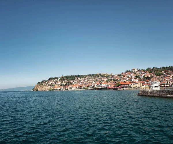 Ohrid Cityscape, listado como Património Mundial pelo centro da cidade da UNESCO — Fotografia de Stock