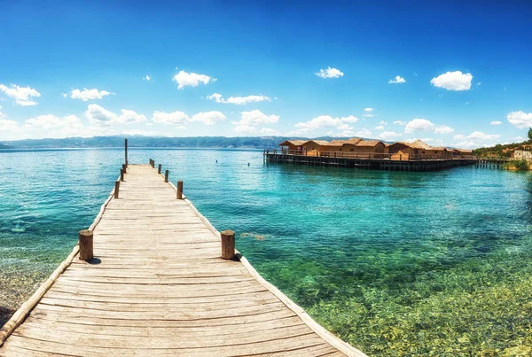 Baía dos ossos perto de Ohrid Macedónia — Fotografia de Stock