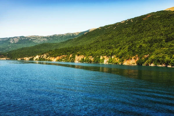 Vista deslumbrante no lago Ohrid, Macedônia — Fotografia de Stock