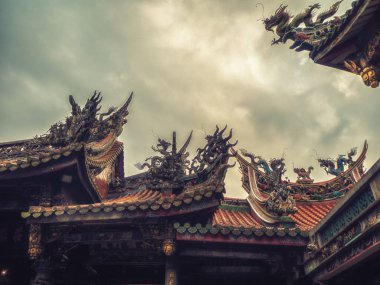 Longshan Tapınağı ayrıntıları, Taipei, Tayvan