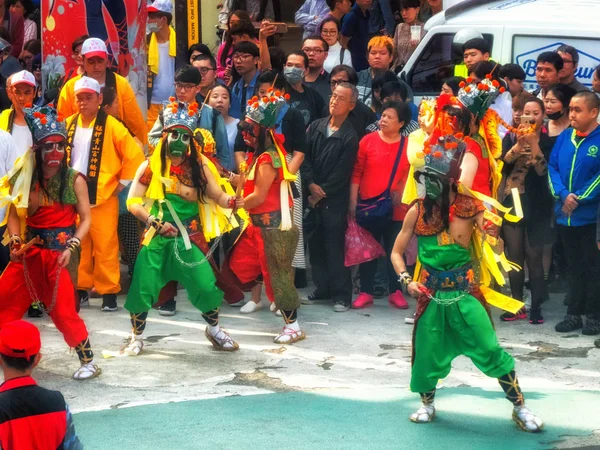 Taiwan Taipei religiösa festival procession siffror — Stockfoto