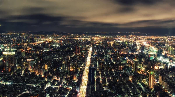Taipei Cityscape From Above at night — Stock Photo, Image