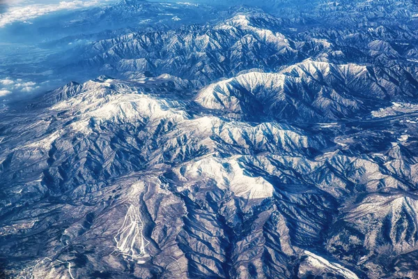 从高空看立山山脉 — 图库照片