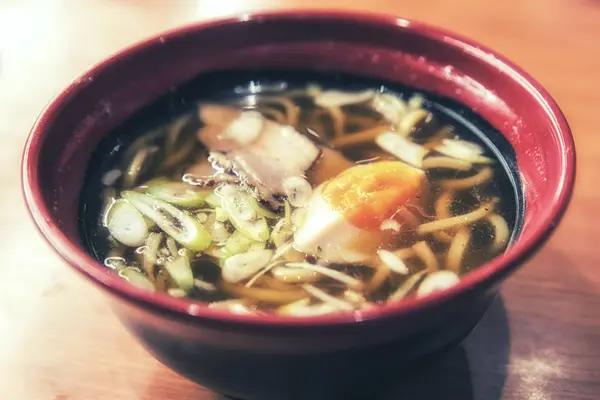 Yumurta Ile Miso Ramen Asya Erişte — Stok fotoğraf