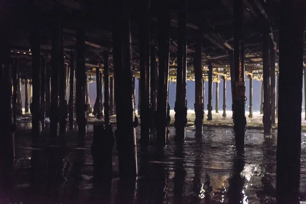 Los Angeles Usa Února 2018 Pod Promenádě Santa Nevyřezávají Pier — Stock fotografie