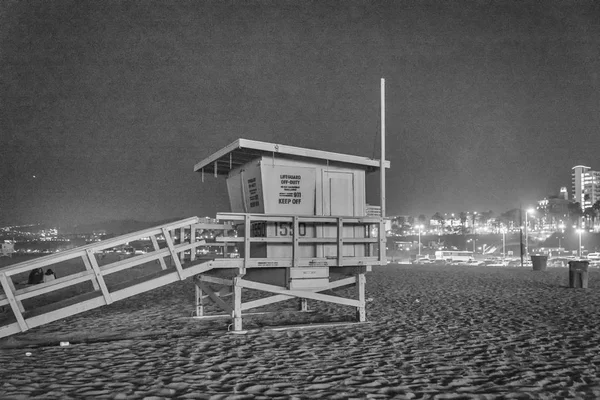 Los Angeles Usa Februar 2018 Santa Monica Beach Lifeguard Tower — Stockfoto