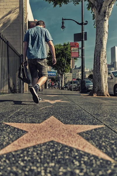 Los Angeles Usa Febbraio 2018 Walk Fame Tramonto Hollywood Boulevard — Foto Stock