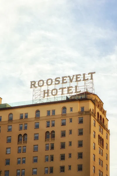 Los Angeles Stany Zjednoczone Ameryki Lutego 2018 Słynny Roosevelt Hotel — Zdjęcie stockowe