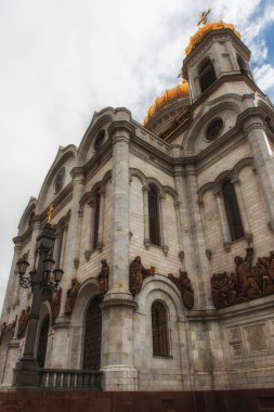 Moskova, Rusya, 26 Nisan 2018: Ayrıntılar, kurtarıcımız, en yüksek Ortodoks Hıristiyan kilise dünyada İsa Katedrali