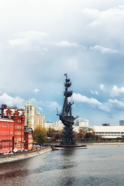 Pietro la Grande Statua Città di Mosca Russia — Foto Stock