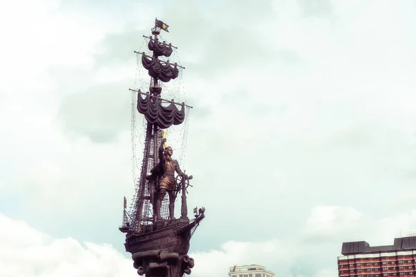 Pedro la Gran Estatua Moscú Ciudad Rusia — Foto de Stock
