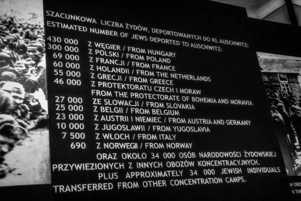 Auschwitz látogatóbizottság kiállítása — Stock Fotó