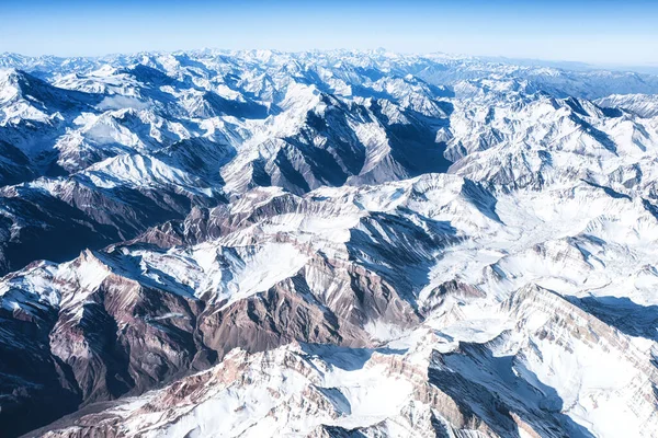Andes Mountains (Cordillera de los Andes) viewed from an airplan