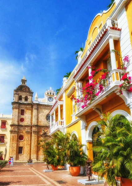 City architecture of Cartagena de Indias, Colombia. — 스톡 사진