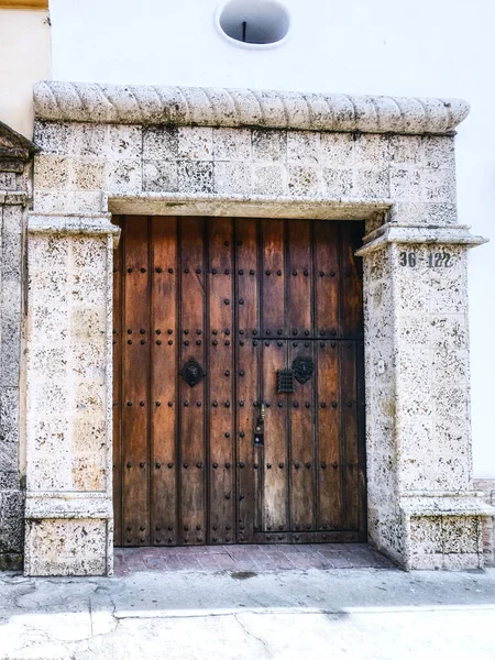 Cartagena, Kolombiya 'daki eski kapılara yakın çekim