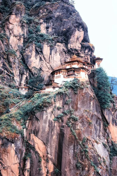 Паро Такцанг Известен Монастырь Такцанг Палпхуг Тигриное Гнездо Является Выдающимся — стоковое фото