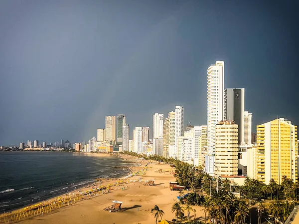 Bocagrande Beach and the skyline of Cartagena, Colombia