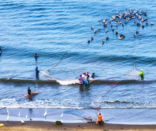 Artesãos Pesca Nas Praias Cartagena — Fotografia de Stock