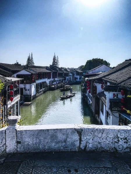 Zhujiajiao China November 2019 Zhujiajiao Een Oude Waterstad Gelegen Het — Stockfoto