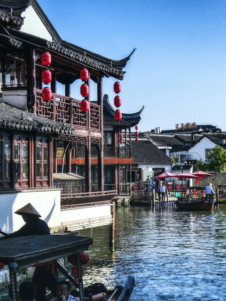 Zhujiajiao China November 2019 Chinese Traditionele Architectuur Kanaal Shanghai Zhujiajiao — Stockfoto