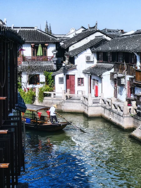 Zhujiajiao China November 2019 Zhujiajiao Een Oude Waterstad Gelegen Het — Stockfoto