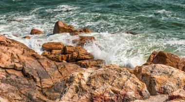 Shek O, Hong Kong 'da kayalık sahil ve su