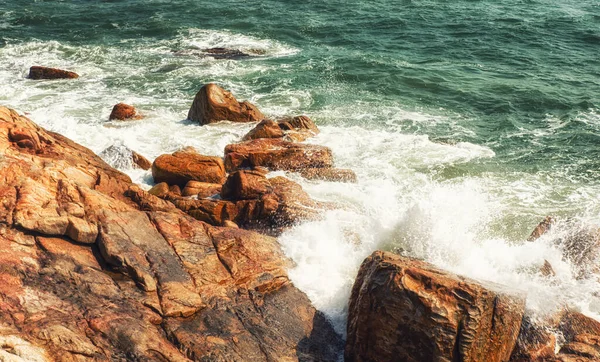 Costa Mar Rochosa Água Hong Kong — Fotografia de Stock