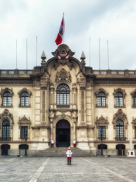 Lima Peru Regeringspaleis Residentie Van President Bekend Als Huis Van — Stockfoto