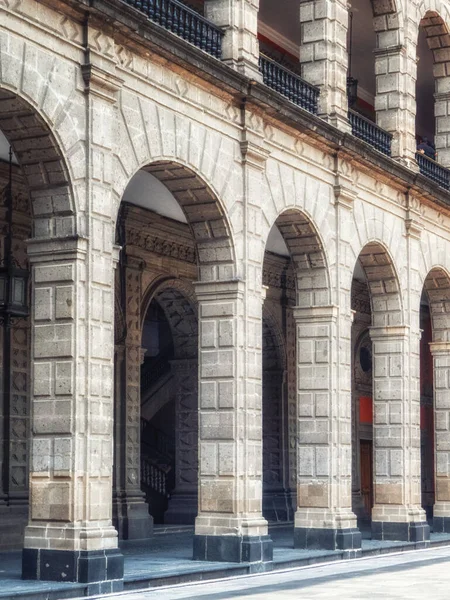 An internal view of El Palacio Nacional (The National Palace) arches.