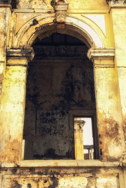 İspanyol sömürge şehri Granada, Nikaragua 'daki La Merced Kilisesi' nin mimari detayları