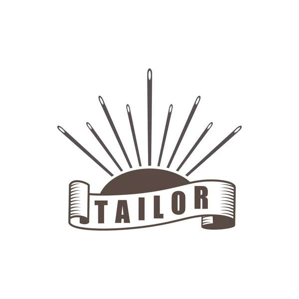 Логотип портного винтажного стиля — стоковый вектор