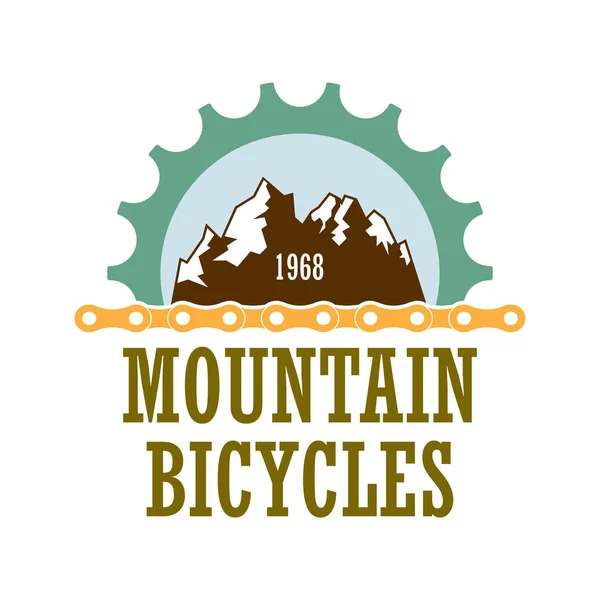 Λογότυπο εταιρείας ταξίδια ποδήλατα βουνού — Διανυσματικό Αρχείο