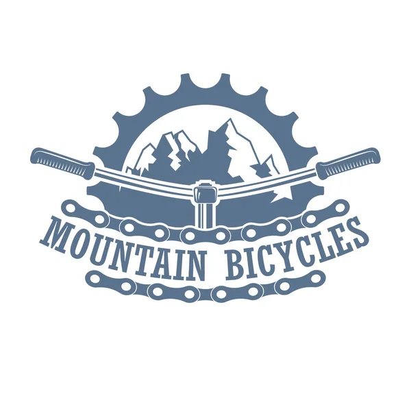 Monochromes Mountainbike-Club-Logo — Stockvektor