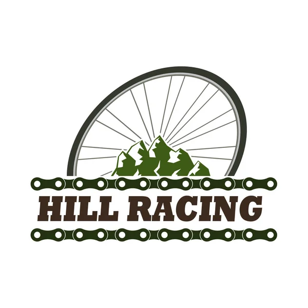 Retro style hill racing and mountain biking club — Stock Vector