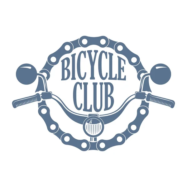 Retro monochroom fietsen en scooters club logo — Stockvector