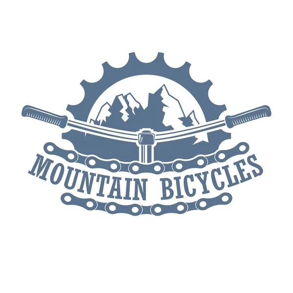 Vintage tek renkli dağ kulübü logosu yarış Stok Illüstrasyon