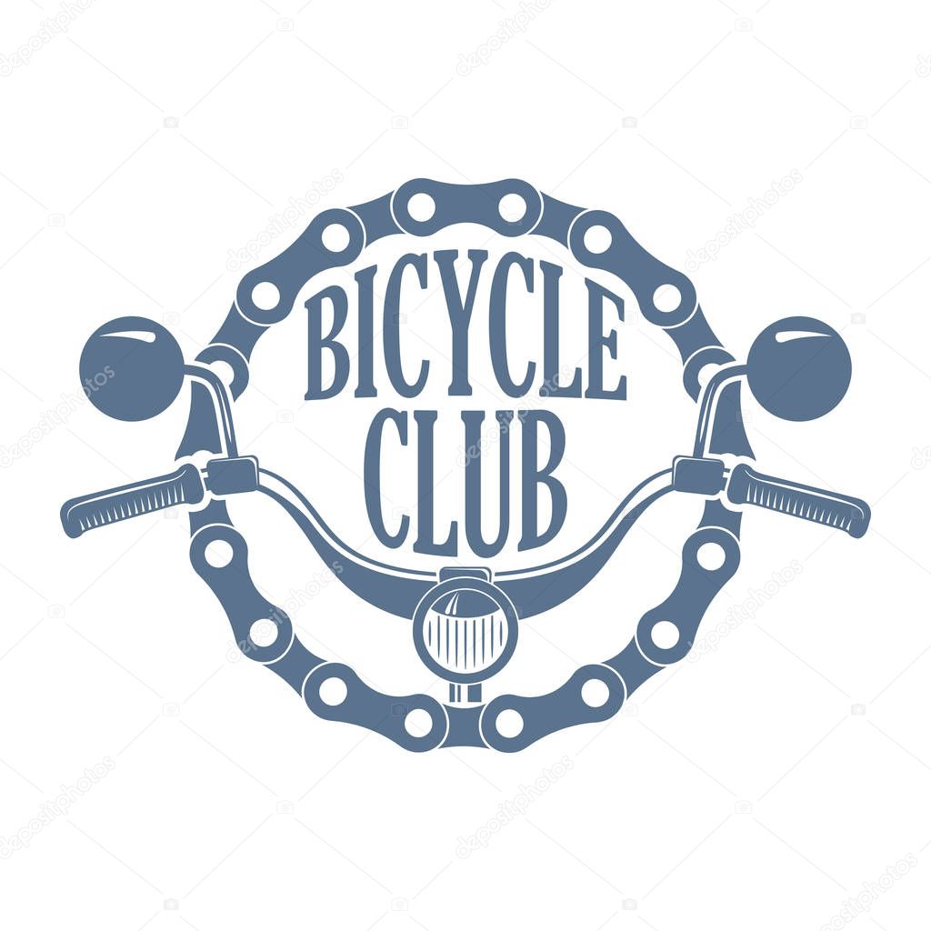 retro monochrome bikes and scooters club logo