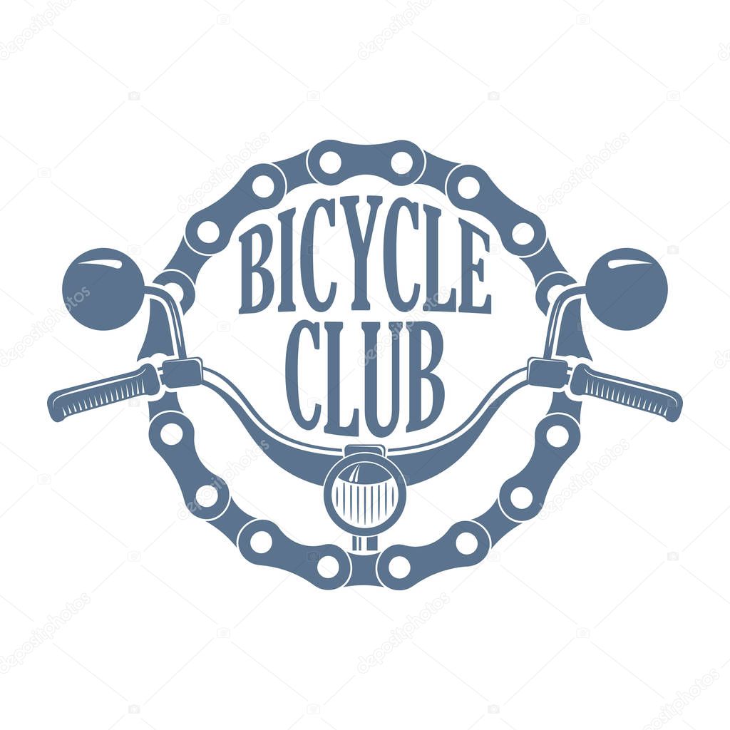 retro monochrome bikes and scooters club logo