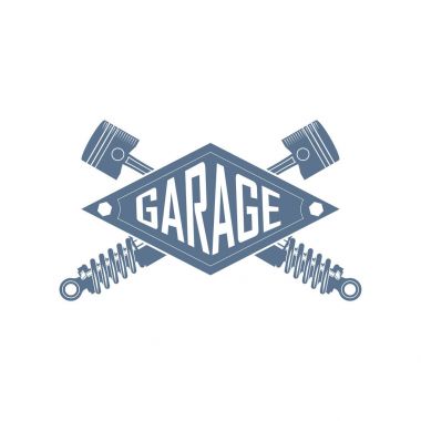 Motor Servisi retro logosu