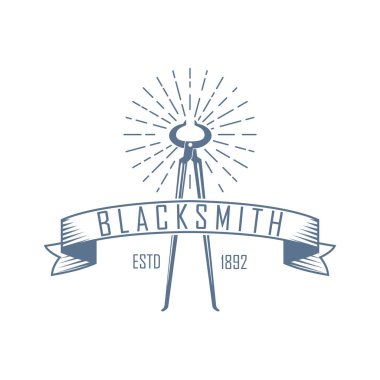 Retro vektör demirci logovin